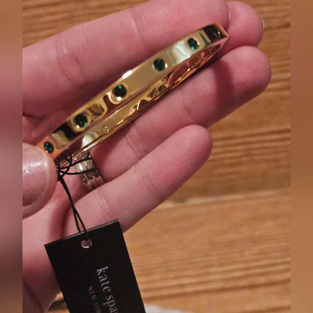 Kate Spade New York Bracelet Women Gold Stackable Stainless Steel Bangle ERK1969 - Picture 2 of 13